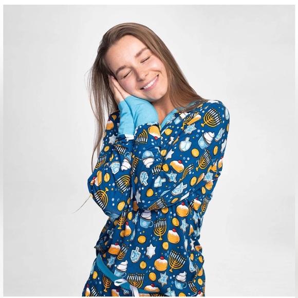 Little Sleepies Women’s Hanukkah Pajama Top Size XL - Picture 2 of 4